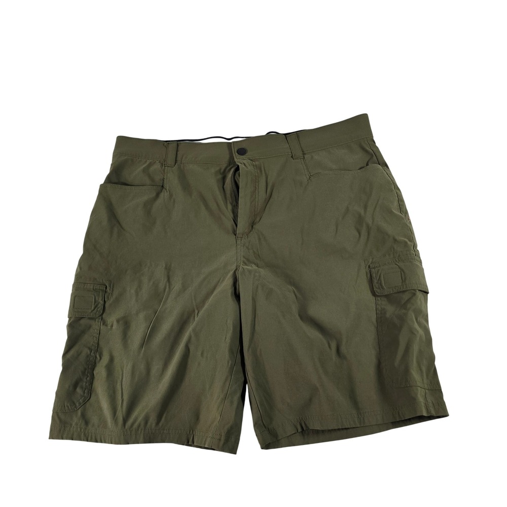 Orvis Mens Olive Green Stretch Cargo Shorts Size 38 Hiking Outdoor Utility